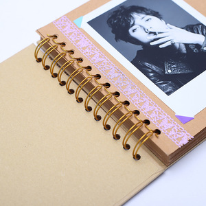 A4 DIY Scrapbooking Set avec 40 Pages Noires Scrapbook Album <span class=keywords><strong>Photo</strong></span> et Livre d'Or de Mariage Reliure <span class=keywords><strong>en</strong></span> Spirale pour <span class=keywords><strong>Croquis</strong></span> au Crayon - Product Image 2