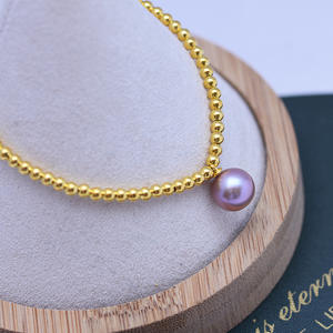 Wholesale 9-10mm Freshwater Pearls High Gloss S925 <b>Silver</b> <b>Bracelet</b> Jewelry with Live Broadcast <b>Cross</b>-Border Supply - Product Image 2