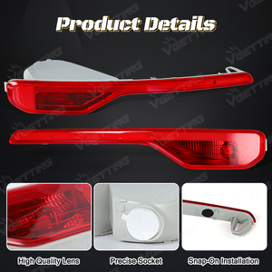 Reflector Trasero para Parachoques de Auto, Accesorio Original de Fábrica para <span class=keywords><strong>Volvo</strong></span> <span class=keywords><strong>XC40</strong></span> <span class=keywords><strong>2018</strong></span> 2019 2020 2021 2022 2023 2024, Sin Bombillas - Product Image 2