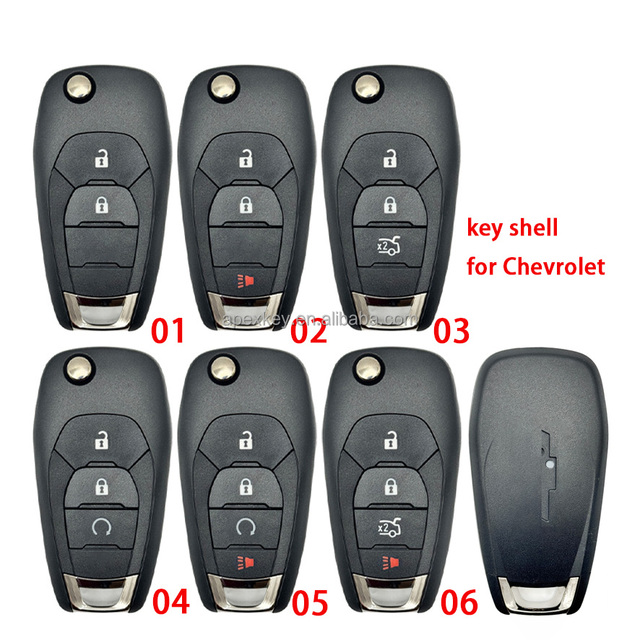 For Chevrolet Cruze Aveo 2014-2018 Replacement Flip Cover Modified 2/3/4 Buttons Remote Flip Key Fob Shell Case