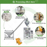 Machine d'emballage verticale pour sachets stand-up de 1 kg, ligne de remplissage et d'emballage pour café et poudre de lait