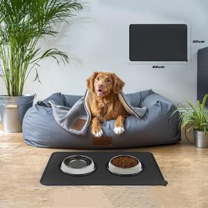Hot Waterproof Pet Feeding High <b>Raised</b> Edge BPA Free <b>Dog</b> Cat <b>Food</b> Mat Prevent Spills Thick Placemat Water <b>Bowl</b> Pet Supply - Product Image 6