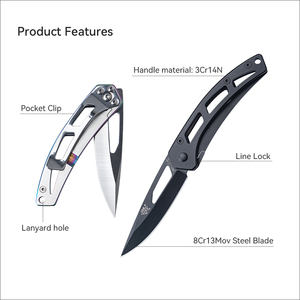 En iyi kalite 7021LUC-SCX katlanır bıçak CNC açık kamp yüksek sertlik paslanmaz çelik saplar çift eylem EDC pocket knife - Product Image 2