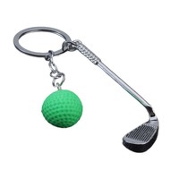 Porte-clés Mini Balle de Golf en Alliage de Zinc, Anneau de Clés Sportif Tendance, Pendentif pour Sac à Dos et Voiture, Cadeau Souvenir Adorable pour les Amateurs de Golf Hommes et Femmes