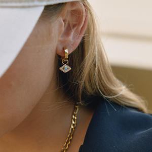 Boucles d'oreilles pendantes en acier inoxydable or 18 carats à la mode pour femmes bijoux de mode cadeau <span class=keywords><strong>E575</strong></span> - Product Image 5