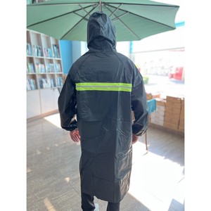 Wholesale Adult Waterproof PVC <b>Raincoat</b> <b>Hooded</b> Jacket with Snap Button Closure Solid Color Feeling Rain Model KS485 - Product Image 2
