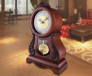 Vintage <strong>Mantle</strong> <strong>Clock</strong> Grandfather Pendulum <strong>Clock</strong> Floor Table Wooden <strong>Clock</strong> - Product Image 4