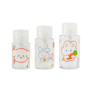 Cute Pump <b>Bottles</b> <b>200Ml</b> PETG Material Portable Makeup Remover Empty Sample Cosmetic Dispensing <b>Bottles</b> Travel Skin Care Sets - Product Image 2