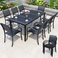Tables et chaises en plastique d'extérieur, pliables, imperméables, résistantes au soleil, chaises de loisirs, siège individuel, design contemporain pour usage domestique