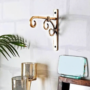 Brass Wall Lantern Diya Hanger Decorative Planter Hanger Hanging Lantern Wind Chime Basket Ornament Home <b>Garden</b> Decor - Product Image 6
