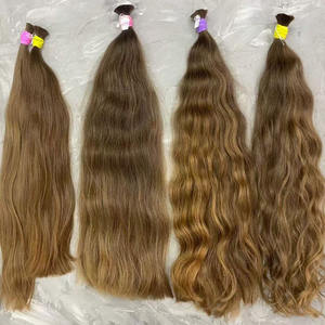 Extensiones de cabello humano trenzado, sin procesar, rubio miel natural, sin procesar, virgen europea, rusa, para pelucas Judías - Product Image 6