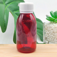 Bouteilles de sirop PET en plastique ambré portable 30ml 50ml 60ml 100ml Liquide de perfusion à bouchon inviolable comprenant 250ml 300ml 500ml