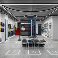 Étagères de présentation pour magasins de sport, décoration intérieure de magasins, étagères de présentation pour magasins de sport