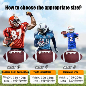 กระเป๋าตาข่ายใส่ลูกฟุตบอลอเมริกัน/รักบี้ แบบมีโลโก้สั่งทำได้  น้ำหนักเบา พกพาสะดวก ดูดซับความชื้น  วัสดุหนัง PU  แบบพองลมได้ - Product Image 2