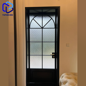 Customized Thermal Break Double Tempered clear Glass Casement Doors Exterior Aluminum Plate Hinged Door - Product Image 5