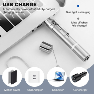 <b>Cat</b> Laser <b>Toy</b> USB Rechargeable Stainless Steel Pen Shape <b>Interactive</b> Multi-functional Teaser for <b>Cats</b> - Product Image 4