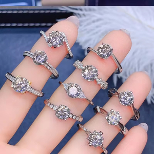 RINNTIN SMOR Hot Sale Klassieke 0.5-4.0CT 925 Sterling Zilver Gepersonaliseerde VVS <span class=keywords><strong>Moissanite</strong></span> Eternity Band Tennisring voor Dames - Product Image 4