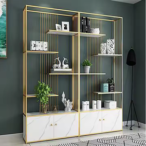 Étagère murale moderne multi-niveaux en mélamine et métal pour la présentation de produits cosmétiques, personnalisée pour les boutiques de marques de soins de la peau - Product Image 3