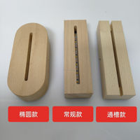 USB Moderne Résidentiel En Bois Veilleuse Base LED Note Babillard Lampe Lumineuse Personnalisable Cadeau