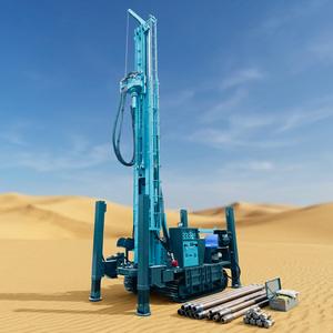TieKeHan Foreuse hydraulique diesel entièrement automatique sur chenilles pour puits d'eau, profondeur 300m, boîte de vitesses de forage carottier, moteur rotatif 85kW, 8T - Product Image 1