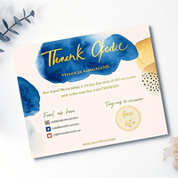 Vente en gros de papier de haute qualité Impression personnalisée Logo Merci Cartes à gratter pour petites entreprises Carte en papier