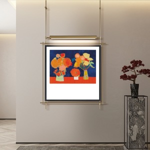 Décoration murale <span class=keywords><strong>moderne</strong></span> minimaliste avec éclairage intégré pour <span class=keywords><strong>galerie</strong></span> d'<span class=keywords><strong>art</strong></span>, cadre métallique, pour salons et entrées haut de gamme - Product Image 3