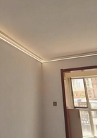 Perfil de Aluminio Luminoso LED para Esquina de Techo de 60x60 mm para Iluminación con Tiras LED, Extrusión de Aluminio con Difusor de PC