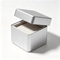 Boîte à bijoux en aluminium sans soudure, finition sablée, plateau en velours amovible, logo personnalisé