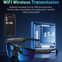Lunettes Intelligentes Raffinées Multilingues avec Traduction, Streaming Musical, Enregistrement Sonore, Étanchéité IP66, Vidéo 4K et Assistant IA