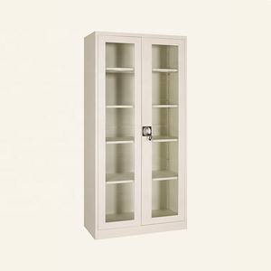 Vendita calda in legno massello durevole book shelf con porta in vetro - Product Image 4
