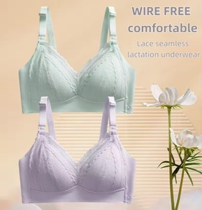 Nouveau design antibactérien bouton avant ouverture conception maternité allaitement doux sommeil doux soutien-gorge d'allaitement respectueux de la peau - Product Image 2