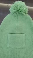Automne et hiver hommes en peluche boule tricoté chapeau couleur unie panneau lumineux chapeau de balle polyvalent pour les femmes épaissi