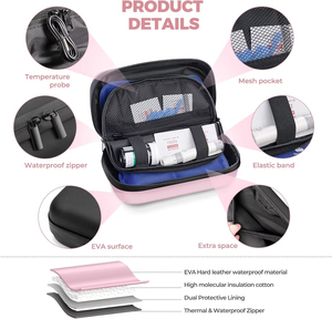 Custom Portable Insulin <b>Cooler</b> Travel Case Insulated <b>Cooler</b> <b>Box</b> Organizer for Insulin Pen and Syringe Storage with <b>Ice</b> Pack - Product Image 3
