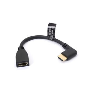 Câble HDMI mâle-femelle à extension de 90 degrés, gaine en PVC, blindage tressé, prend en charge la <span class=keywords><strong>4K</strong></span> pour moniteur d'ordinateur, <span class=keywords><strong>lecteur</strong></span> <span class=keywords><strong>DVD</strong></span> - Product Image 3