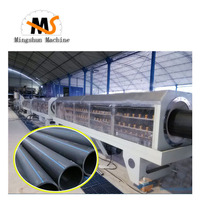 Ligne de production d'extrusion de tuyaux en plastique PE/HDPE à vis simple pour usine, 16-630 mm