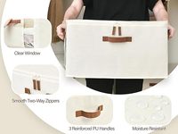 Sac de rangement pour couette avec double fermeture éclair et poignées de transport pour couettes et literie