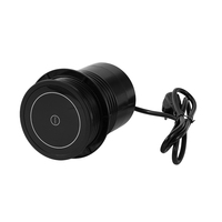 Multiprise escamotable étanche à bouton-poussoir avec recharge sans fil, prise encastrable pour îlot de cuisine