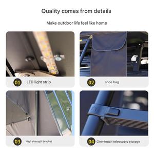 Nhà máy mái lều, vỏ cứng, ngoài trời suv, tự lái xe, cắm trại, gấp, lật, hoàn toàn tự động, nhanh chóng mở mái lều - Product Image 4