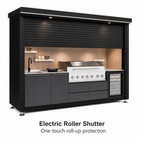 Kabinet Aluminium Luar Ruangan Tahan Segala Cuaca, Kabinet Penyimpanan Dapur Modular Luar Ruangan