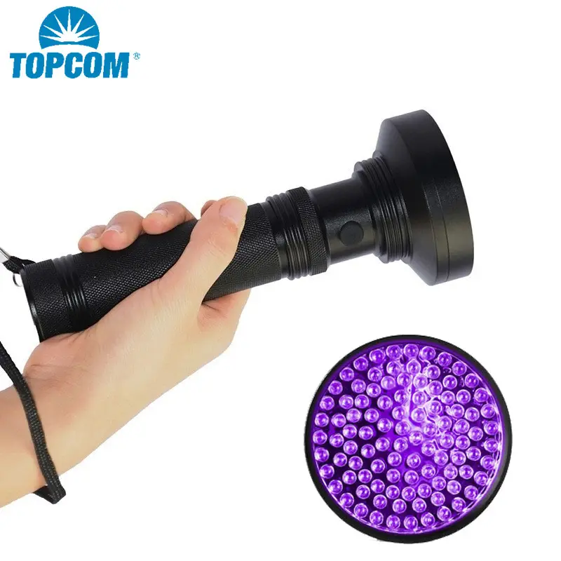 Topcom Black Light High Power Detect insetti Scorpion torcia 100 LED UV Torch Light per Catch Scorpion