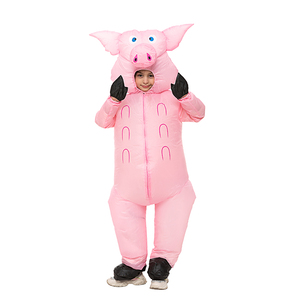 Cerdo inflable traje de Halloween Unisex adulto cuerpo completo cerdo inflable traje de un tamaño (Piggy) Rosa - Product Image 4