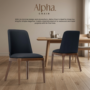 Chaise de salle à manger moderne rembourrée en bois massif avec dossier en microfibre, non pliable, pour salle à manger, restaurant, maison - Product Image 2