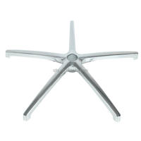 Base de chaise de bureau stable en alliage d'aluminium épais et robuste, pieds de chaise mobiles avec roulettes, base de chaise de bureau relevable en métal