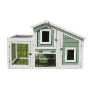 China Flat Pack Rabbit Hutch Wooden Rabbit Cage Pet House for Rabbit with Run