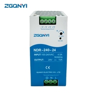 Alimentation industrielle 24V 240W NDR-240-24 à sortie unique 60Hz, transformateur pour automatisation industrielle, montage sur rail DIN
