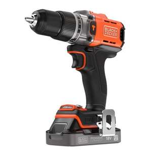 BLACK & DECKER-Taladro de percusión de 18V con dos baterías de 2,0 Ah en el estuche (con 2 baterías y cargador) - Product Image 1