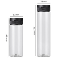Conteneur à miel transparent en PET de qualité alimentaire 250 ml 350 ml 350 g 500 g Bouteilles en plastique à presser pour miel, ketchup, sauce avec couvercle à clapet