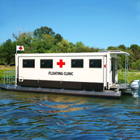 Clinique Médicale Mobile Flottante Préfabriquée en Acier Moderne avec Structure en Aluminium pour Applications Hospitalières