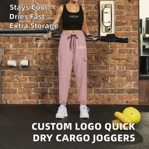 Women Casual Jogger Pants Cargo Style Sweatpants Mid Waist Sports <b>Trousers</b> - Product Image 2