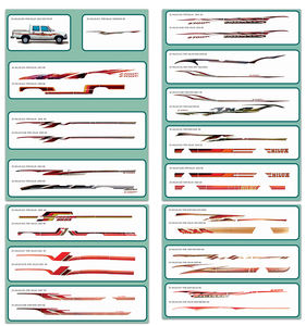 Nuevo artículo, calcomanías de <span class=keywords><strong>vinilo</strong></span> para el cuerpo del portón trasero, pegatina para coche para 2019 Hilux 4x4 2D LONG - Product Image 6